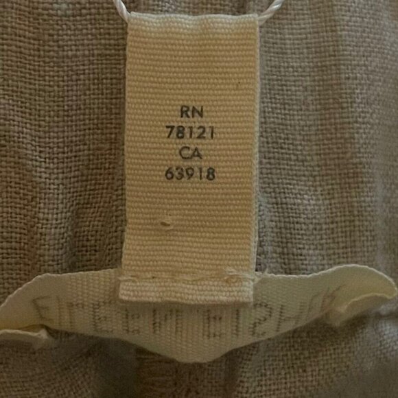 Eileen Fisher High Waist Taper Ankle Pant XL 100% Organic Linen Coastal Vacation - Picture 7 of 10